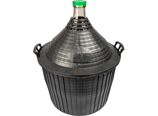 Balon do wina 54 l w koszu plastikowym