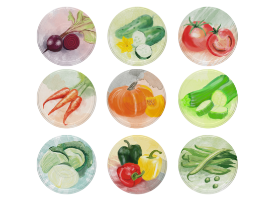 Zakrętka Ø82 PasteLove warzywa 10 sztuk