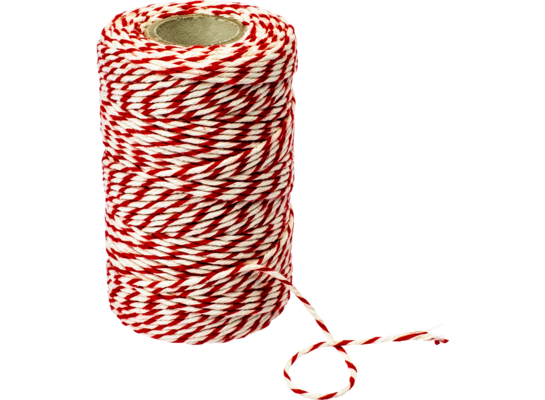 Nici wędliniarskie biało-czerwone bawełniane 240°C 100g
