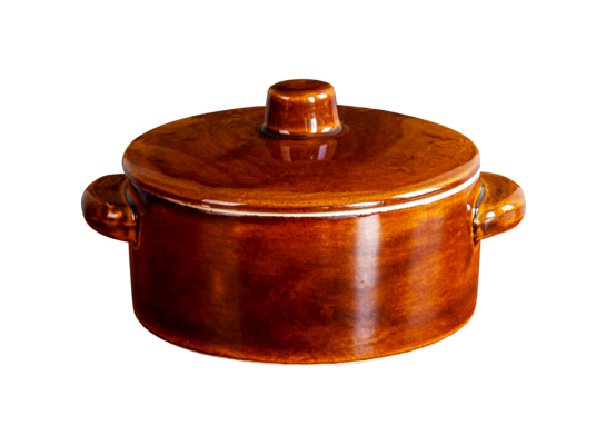 Kamionka garnek okrągły na smalec z pokrywą 1 l