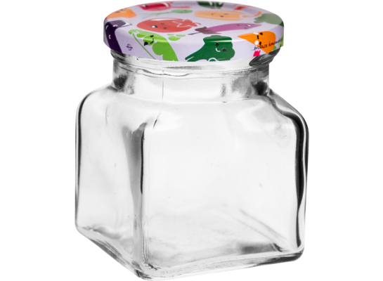 Słoik 120 ml Cztery Kąty biały Ø53 zakrętka 6 sztuk