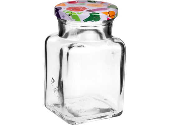 Słoik 150 ml Cztery Kąty biały Ø53 zakrętka 6 sztuk