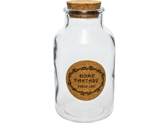 Słoik Domowe Fantazje 500 ml z korkiem naturalnym
