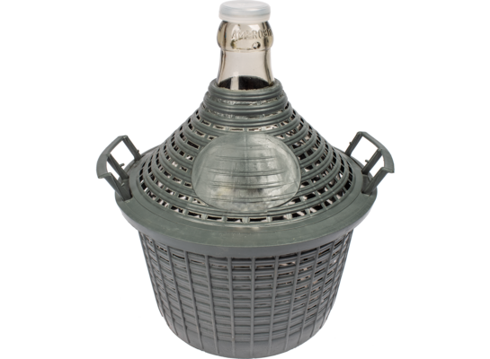 Balon do wina 5 l w koszu plastikowym