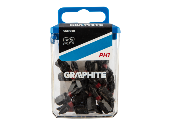 Bity udarowe PH1 x 25 mm 20 szt. GRAPHITE