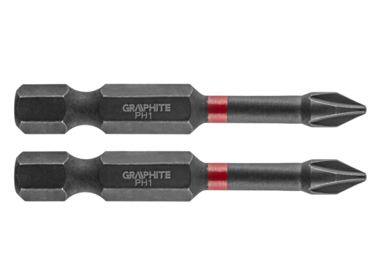 Bity udarowe PH1 x 50 mm 2 szt. GRAPHITE