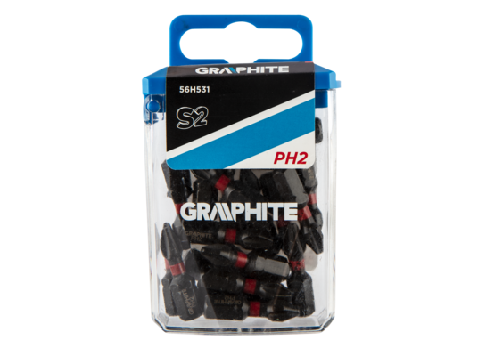 Bity udarowe PH2 x 25 mm 20 szt. GRAPHITE