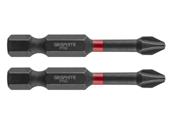 Bity udarowe PH2 x 50 mm 2 szt. GRAPHITE