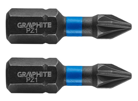 Bity udarowe PZ1 x 25 mm 2 szt. GRAPHITE
