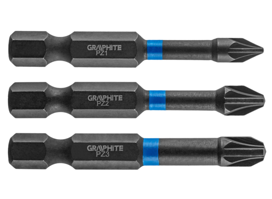 Bity udarowe PZ1/2/3 x 50 mm 3 szt. GRAPHITE
