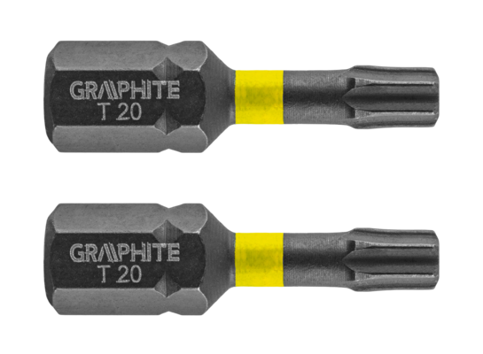 Bity udarowe TX20 x 25 mm 2 szt. GRAPHITE