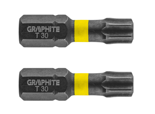 Bity udarowe TX30 x 25 mm 2 szt. GRAPHITE