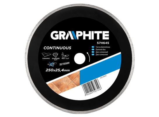 Tarcza diamentowa 250 x 25,4 mm pełna GRAPHITE