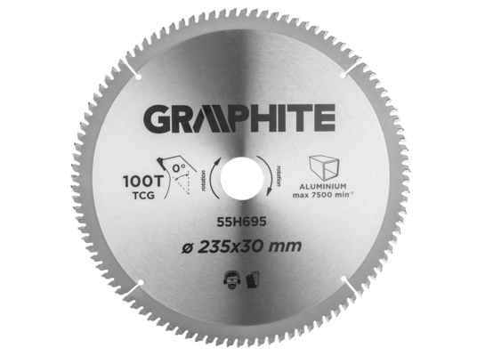 Tarcza do pilarki widiowa 235 x 30 mm 100 zębów alu GRAPHITE