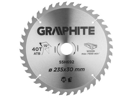 Tarcza do pilarki widiowa 235 x 30 mm 40 zębów GRAPHITE