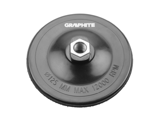 Tarcza elastyczna z rzepem 125 mm x M14 GRAPHITE