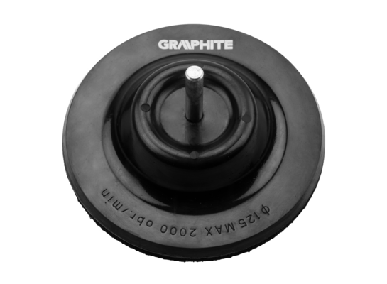 Tarcza elastyczna z rzepem 125 mm uchylna GRAPHITE