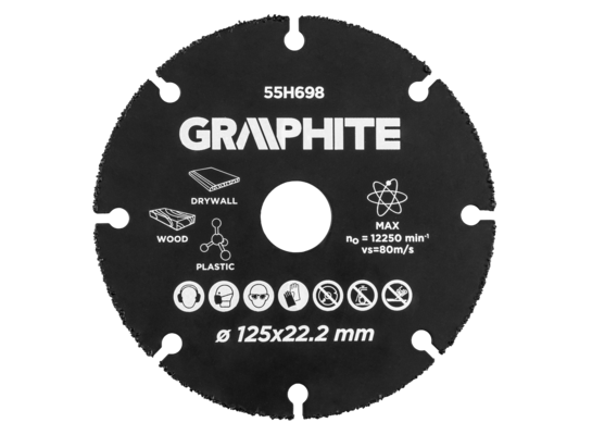 Tarcza tnąca HM do drewna i tworzyw sztucznych 125 x 22,2 mm
