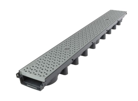 Kanał z kratą PP dekor popiel system 1000 x 63 A15 100 x 13,1 x 6,3 cm MAXPOL