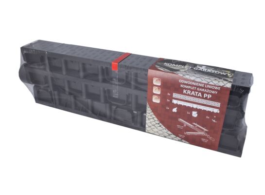 Odwodnienie komplet z kratą PP czarną A15 3M karton 100 x 13,1 x 9,8 cm MAXPOL