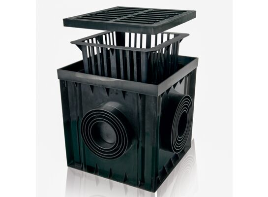 Studnia 300 x 300 krata PVC A15 grafit ø75, 90, 110, 125, 140, 160 cm MAXPOL