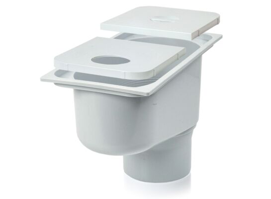 Studzienka rynny popiel 30 x 16 x 21 ø75, 90, 100, 110 mm MAXPOL