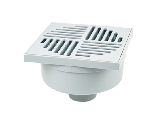 Wpust z prostym odpływem biały 15 x 15 x 12,4 cm MAXPOL