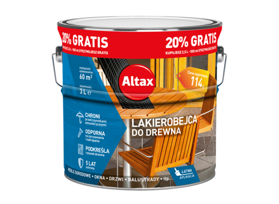Lakierobejca do drewna Orzech 3 l Altax