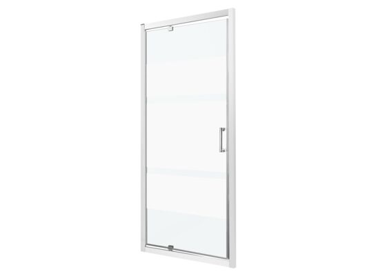 Drzwi wnękowe jednoskrzydłowe uchylne 90 x 190 cm z mlecznymi pasami