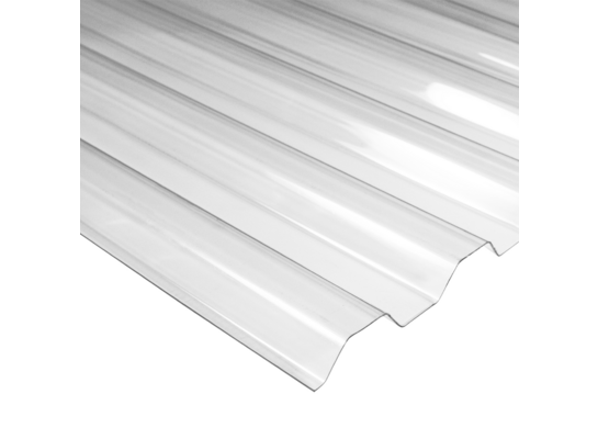 Płyta z poliwęglanu bezbarwna trapez 76/18, 1075 x 2500 Robelit