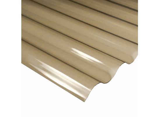 Płyta z poliwęglanu dymna brąz fala 76/18, 840 x 2000 Robelit