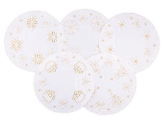 Serwetka haftowana Noel śr. 30  cm