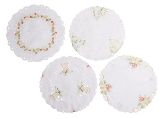 Serwetka haftowana Winter Forest śr. 30  cm