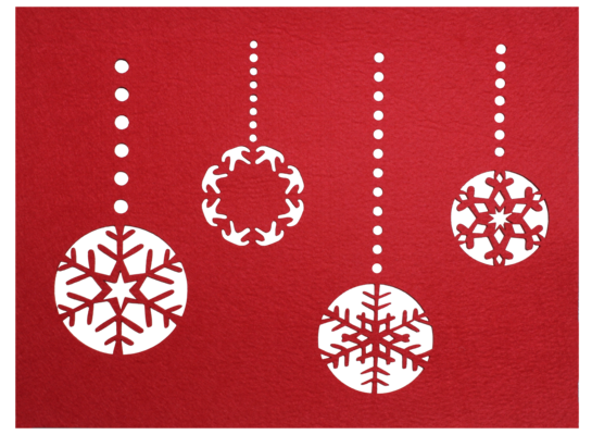 Podkładka filcowa Bombka 40 x 30 cm