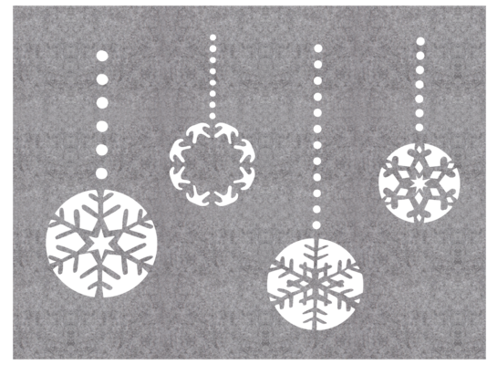 Podkładka filcowa Bombka 40 x 30 cm