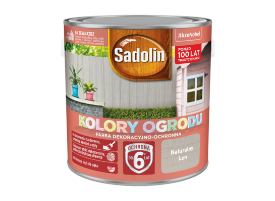 Farba dekoracyjno-ochronna Kolory Ogrodu Naturalny Len 2,5 l Sadolin
