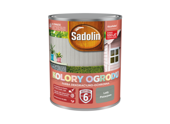 Farba dekoracyjno-ochronna Kolory Ogrodu Lody Pistacjowe 0,7 l Sadolin