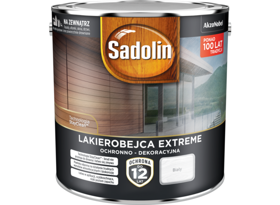 Lakierobejca EXTREME Biały 2,5 l Sadolin