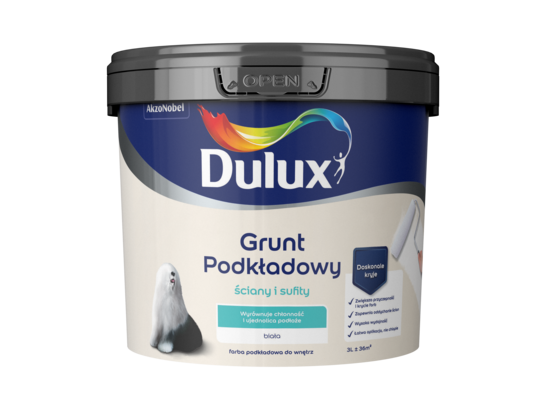 Dulux Grunt Podkładowy Ściany i Sufity 3 l