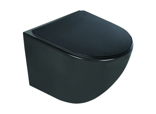 Miska podwieszana z deska Delos czarna Kerra