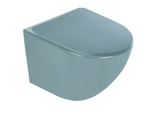 Miska podwieszana z deską wolnoopadającą slim DELOS szara Kerra