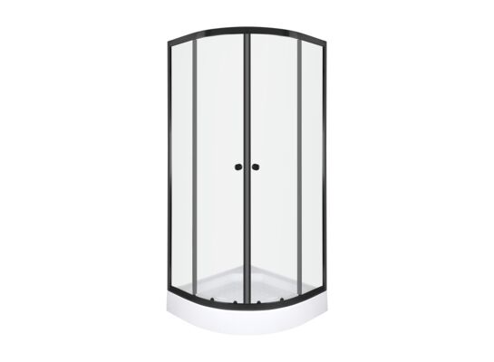 Kabina natryskowa Olga 80 Black z brodzikiem 80 x 80 x 195 cm Kerra