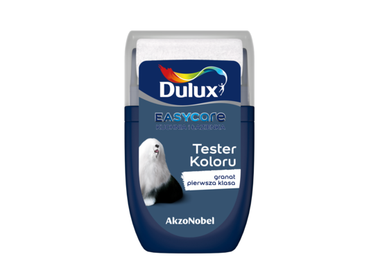 Farba Dulux EasyCare Kuchnia i Łazienka tester – granat pierw klasa