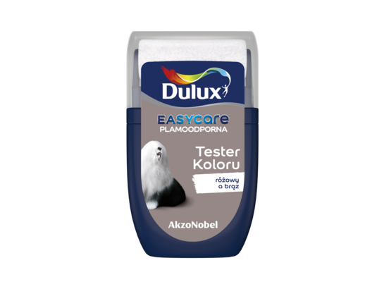 Farba lateksowa Dulux EasyCare tester – różowy a brąz