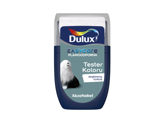 Farba lateksowa Dulux EasyCare tester – szykowny turkus