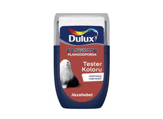 Farba lateksowa Dulux EasyCare tester – wzorowa czerwień