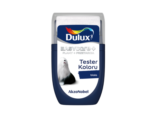 Farba tytanowa Dulux EasyCare+ Plamy+Przetarcia Biała 0,03 l