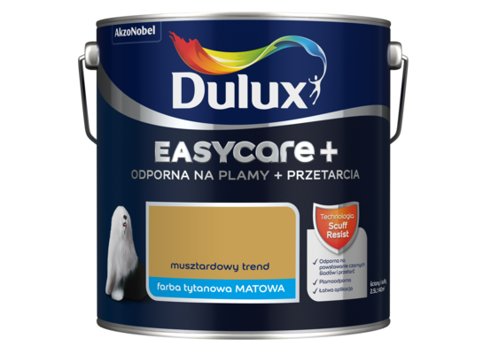 Farba tytanowa Dulux EasyCare+ Plamy+Przetarcia Musztardowy Trend 2,5 l