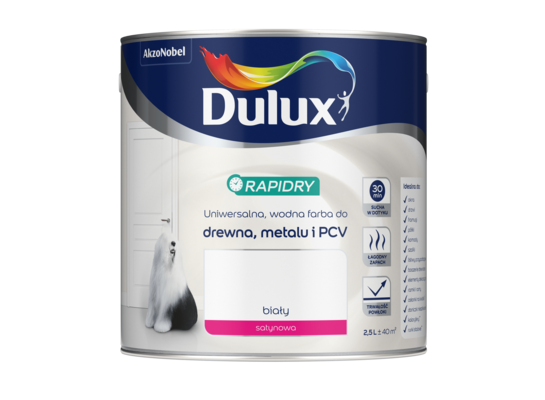 Farba akrylowa Dulux Rapidry 2,5 l SAT biały