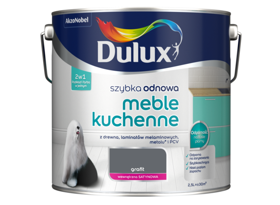 Farba akrylowa Dulux Szybka Odnowa Meble Kuchenne 2,5 l – grafit